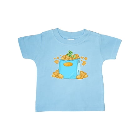

Inktastic Little Dino Snacking on Chips Gift Baby Boy or Baby Girl T-Shirt