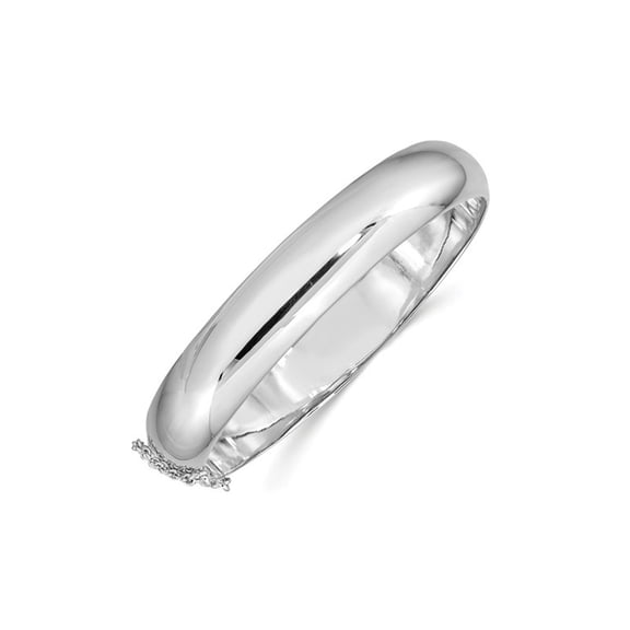 Gem & Harmony Hinged Bangle in Sterling Silver (11.0mm) for Women