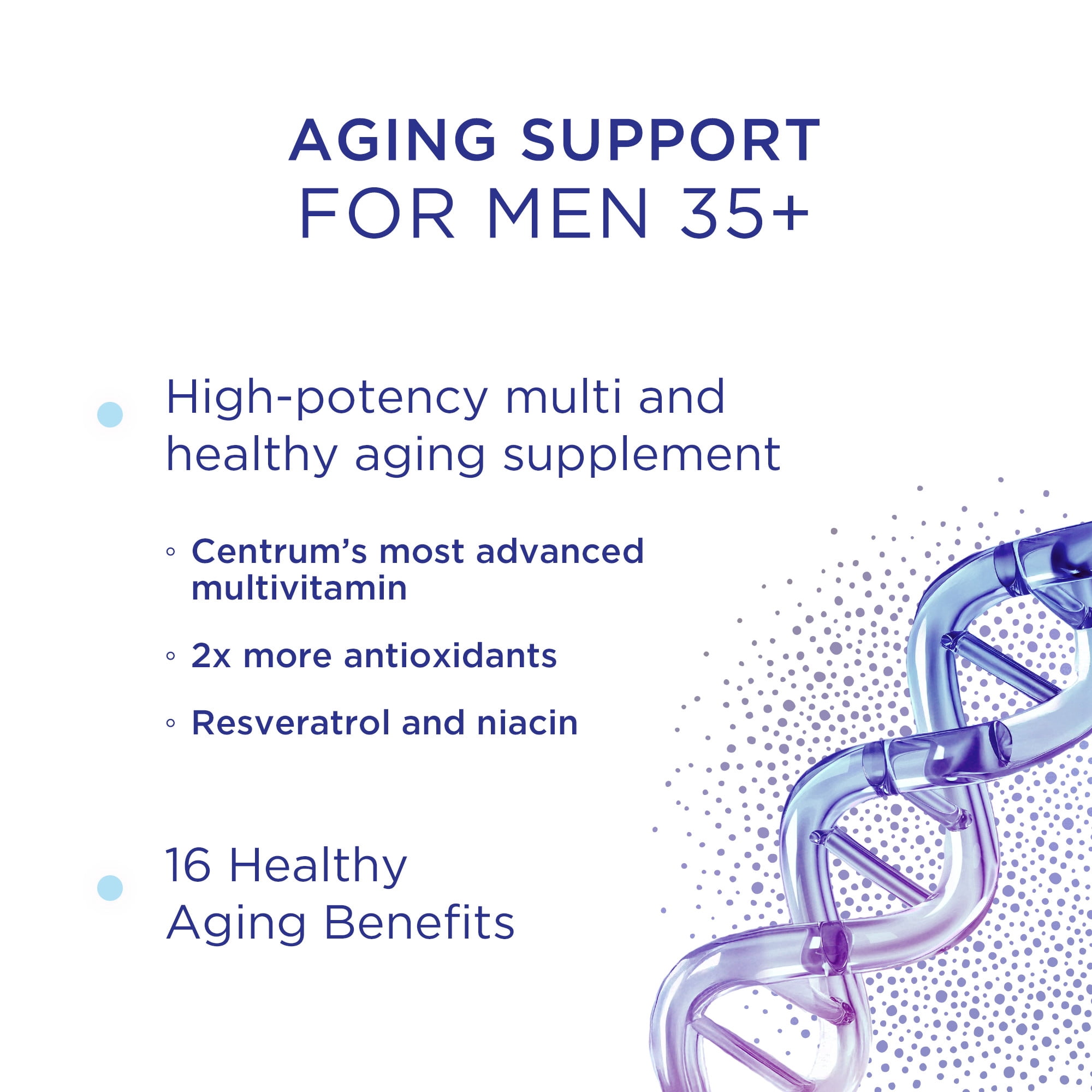 (3 pack) Centrum Age Defy for Men Multivitamin Supporting Healthy Aging with Resveratrol and Niacin, 60 Tablets​