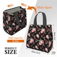 thumbnail image 3 of Pioneer Flower Floral Print Pattern Insulated Lunch Bag for Women & Adults,Large Portable Soft Cooler Lunch Bag,Thermal Food Storage Tote with Pearl Cotton,8.66L,8.75x5.75x9.5 Inch, 3 of 6