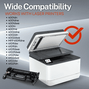 Ampro New 148A MICR Toner Cartridge, W1480A MICR Toner Cartridge for Check Printing with Laser Printers 4001dwe, 4001dw, MFP 4101 fdwe, 4101fdw. (Prints 3000 Pages)