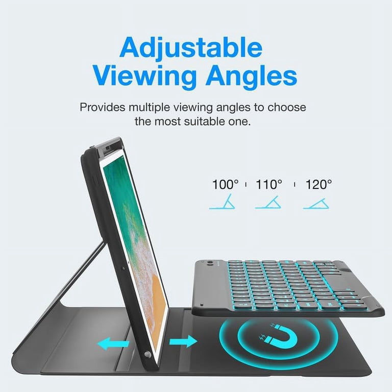 Keyboard Case For IPad 9.7 Inch With Backlit Keyboard - Compatible With IPad 5th/6th Gen & Air 2