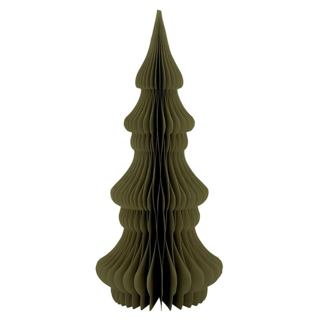 Santa Barbara Design Studio Árboles De Navidad De Papel De Panal – Centro De Mesa De Vacaciones De Abeto Plegable 3D Verde 18.0 In De Alto Noble – Verde Bosque