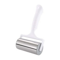 Mauxuk Stainless Steel Rolling Pin for Pizza Dough Pasta - Professional Kitchen Tool, Non-Slip Grip, Ergonomic Handle, Durable & Lightweight (8.35x4.53in, 0.26lb)