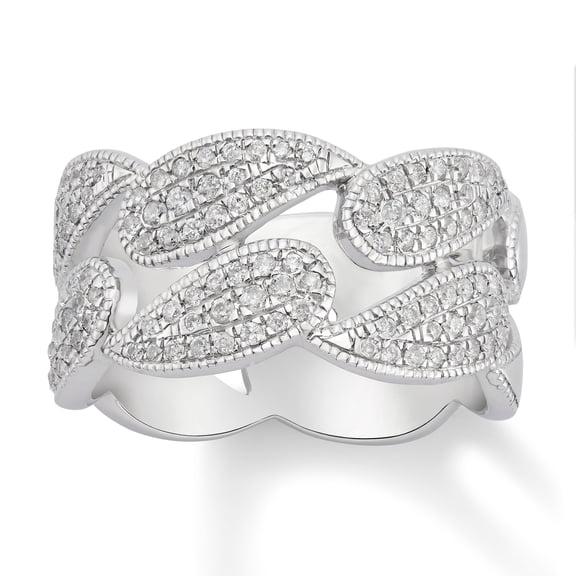 Araiya Fine Jewelry Sterling Silver Diamond Band Ring (1/2 cttw, I-J Color, I2-I3 Clarity), Size 7