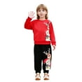 thumbnail image 2 of Kiijoy Toddler Boys Christmas Outfits Cartoon Pullover Sweatshirt Sweatpants Sweatsuit, 2 of 7