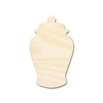 Unfinished Wood Ginger Jar Silhouette - Craft - up to 46" DIY 6" / 1/8"