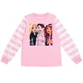 thumbnail image 5 of Barbie Little Girls Pajama Shirt Pants and Slippers 3 Piece Little Kid to Big Kid, 5 of 5