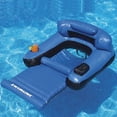 thumbnail image 4 of Swimline 55" Inflatable Ultimate Floating 1-Person Swimming Pool Chair Lounger - Blue/Black, 4 of 5
