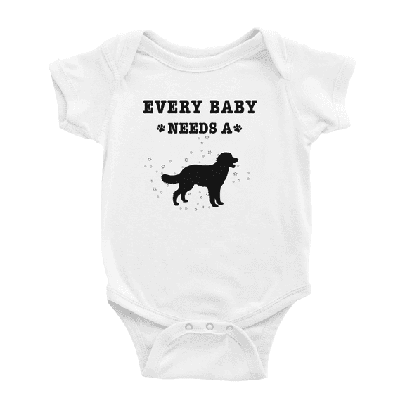 Every Baby Needs A Hovawart Dog Funny Baby Bodysuit For Boy Girl 0-3 Months