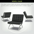 thumbnail image 6 of Studio Designs Home Newel Accent Chair Blended Leather and Chrome Frame / Black, 6 of 13