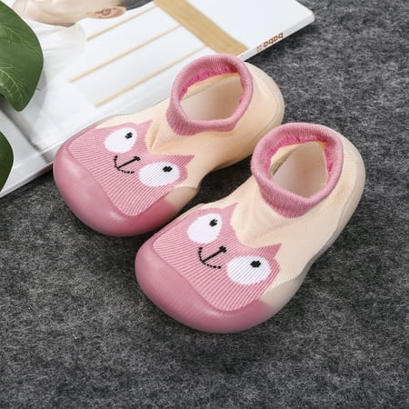 

Baby Non-Slip First Walking Shoes Soft Sole Cartoon Animal Sock Shoes 6-24M