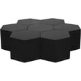 thumbnail image 3 of Meridian Furniture Table Basse en Bois de Chêne Noir 7 Pcs, 3 of 6