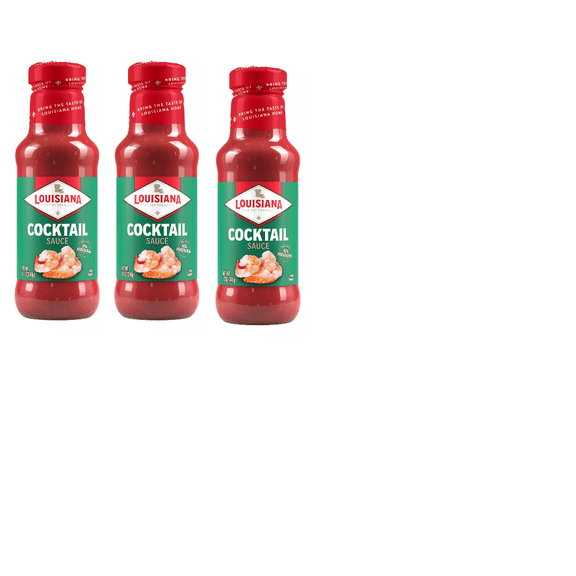 Louisiana Fish Fry Products Cocktail Sauce 12 oz Pack of 3 - Spicy Cocktail Sauce Seafood Dip Louisiana Style