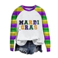 thumbnail image 2 of Outfmvch Mardi Gras Shirts for Women Mardi Gras Long Sleeve Shirt for Women Carnival Shirt Mardi Gras T-shirt Sparkling Tops for Women Purple Mardi Gras Shirts for Women Purple 3xl, 2 of 4