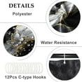 thumbnail image 5 of Black Golden Marble Shower Curtain Modern Abstract Luxury Texture Shower Curtains Decorative for Bathroom Waterproof Fabric Shower Curtain with Hooks 72x72 Inches, 5 of 6