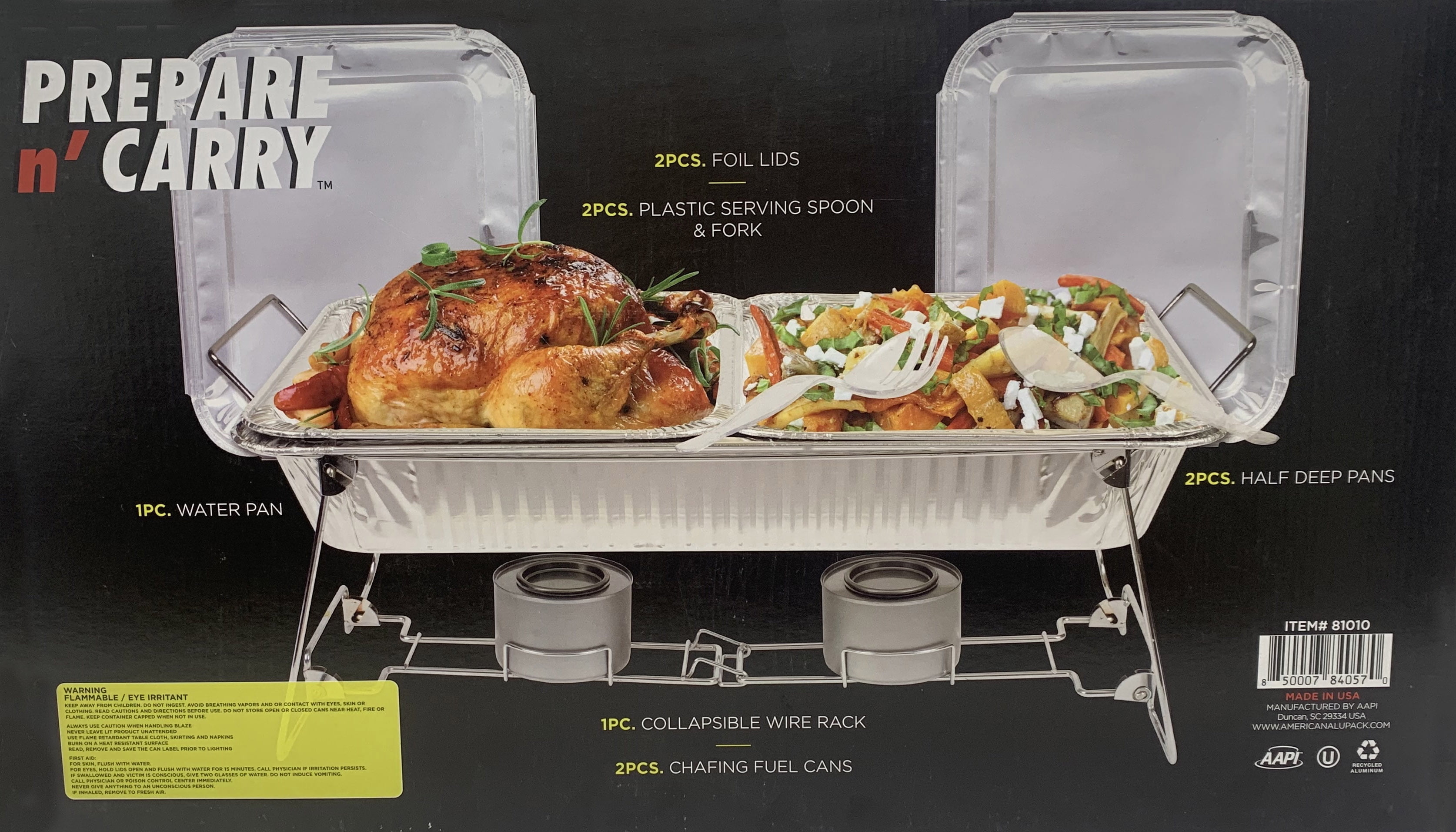 Prepare N' Carry Aluminum Buffet Set, 10 Piece