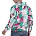 thumbnail image 6 of Kdxio Tropical Leaves Print Mens Casual Hooded Collar Drawstring Hoodies Pullover Sweatshirts Casual Long Sleeve Shirts-Medium, 6 of 7
