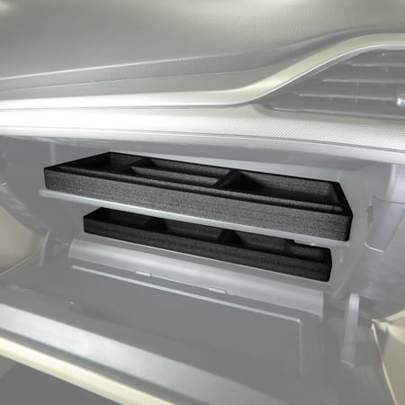 Red Hound Auto 2 Piece Glove Box Organizer Inserts Compatible with Ford Fusion 2013 2014 2015 Black Anti-Rattle