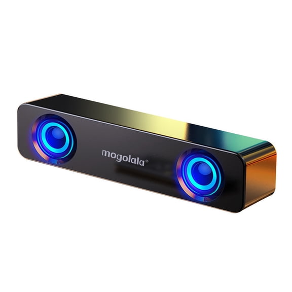 Matoen Wired Computer Dual-speaker Audio Desktop Home Laptop Small Audio USB Wired Speakers Subwoofer Audio Black