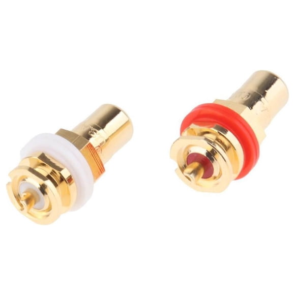 Thinsony Paire de Terminaux Audio pour Prise, Montage sur Panneau, Connecteur Femelle, Prise RCA, Style A, 1 Ensemble