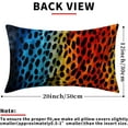 thumbnail image 4 of Colorful Leopard Print Pillow Cover - Leopard Throw Pillow Covers Set of 2 Animal Skin Texture Throw Pillow Covers 12x20 Inches for Home Couch Sofa Outdoor, 4 of 6