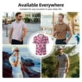 thumbnail image 5 of Rateoe Orchids Flowers Pattern Men's Short Sleeve Polo Shirts, Golf Polo Shirts Short Sleeve Performance Moisture Wicking Dry-Medium, 5 of 6