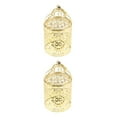 thumbnail image 2 of Guardoinrt Electroplated Metal Birdcage Shape Tea Light B- Candle Holder Gold Type B 2Set, 2 of 6