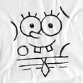 thumbnail image 2 of SpongeBob SquarePants SpongeBob Sketch Smile Unisex Adult Canvas Brand T Shirt, White, 2X-Large, 2 of 3