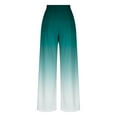 thumbnail image 3 of CQONEPT Women's Oversize Pants Color Block Wide Leg Pants Drawstring Casual Fashion Trousers with Pockets Green 4XL, 3 of 5