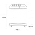 thumbnail image 5 of Lavadora Semiautomática Midea Doble Tina 17kg Twin Force Blanca MT100W170/W-MX, 5 of 5