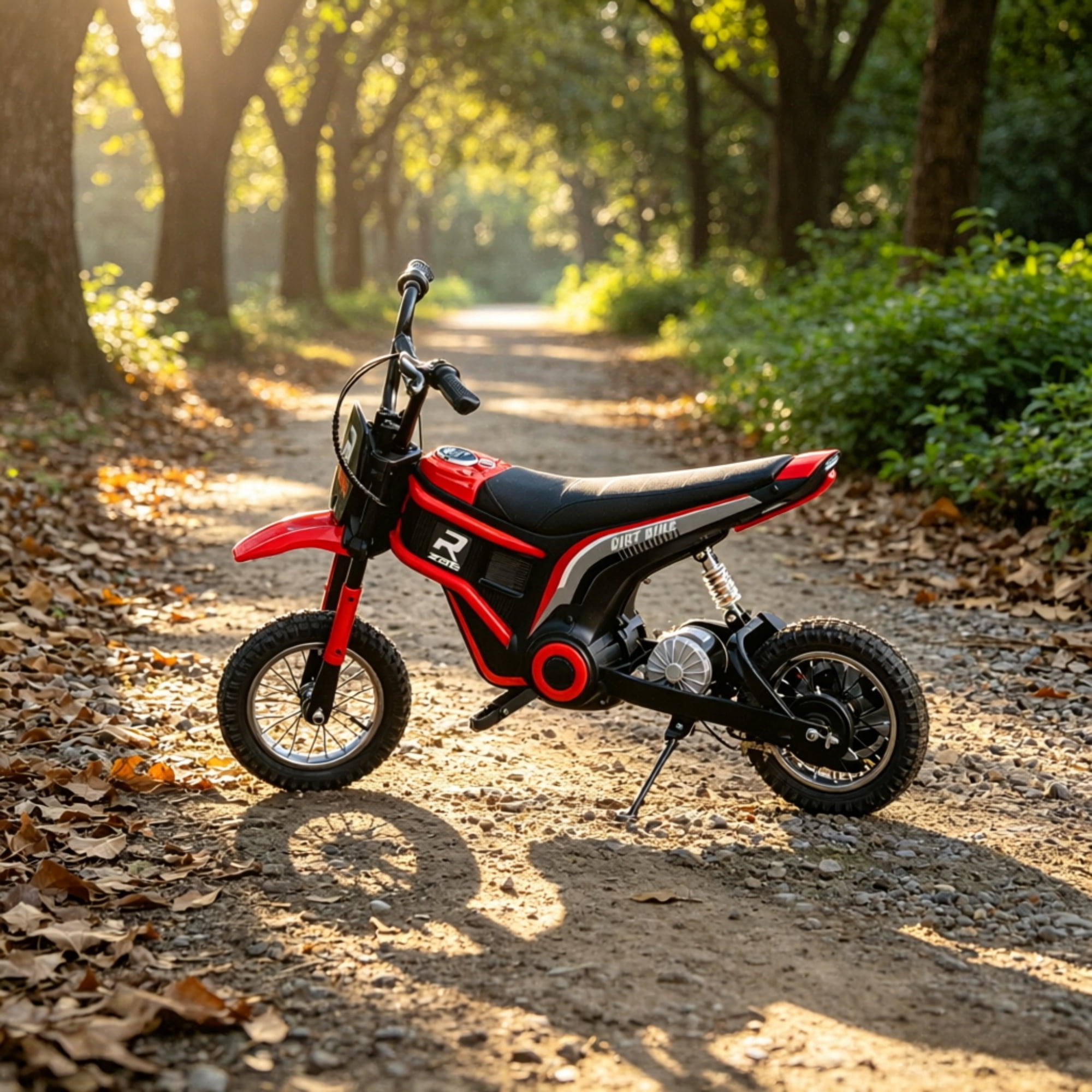 12" Kids Electric Dirt Bike, 24V 350W Motor, Up to 15 MPH Powerful Speed, Ride-On Toy for Young Racers, Red