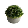thumbnail image 2 of Mini Artificial Flower Arrangement In Ceramic Pot, High Simulation Plastic Green Purple White, 4.7 Inch Tabletop Decor For Living Room Desk Window, No Water Required, Small Gift, Shelf Accent, 2 of 6