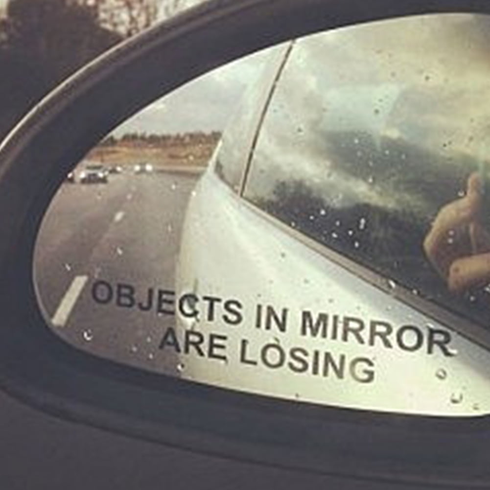 Warning Mirror Sticker Sticker Bomb Bumper Car & Truck Decals & Vinyl Car Rear View Mirror ...