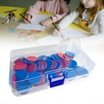 thumbnail image 1 of 50 Uds. de fichas redondas sólidas Montessori con caja de almacenamiento, contadores, discos de matemáticas, marcadores, manipuladores de matemáticas, Baoblaze Contadores Contando Fichas, 1 of 8