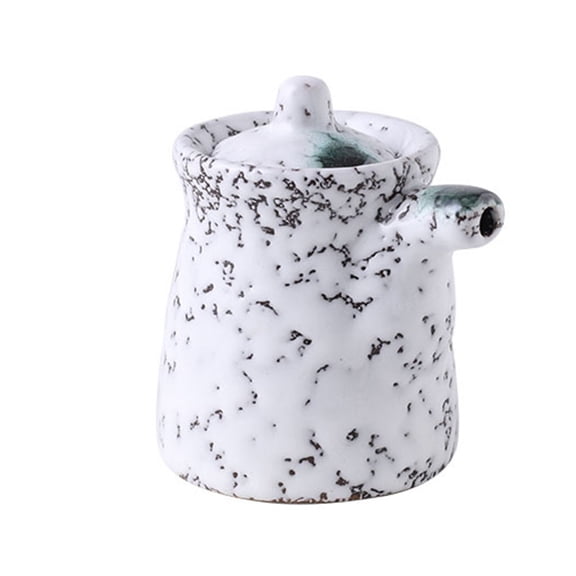 Raindrops Ceramic Soy Sauce & Oil Dispenser with Lid for Kitchen Cooking