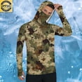 thumbnail image 2 of BiZtdJrK Camo Men's Fishing Hoodie UPF 50+ Sun Protection Long Sleeve Shirt with Neck Cover Camouflage L, 2 of 9