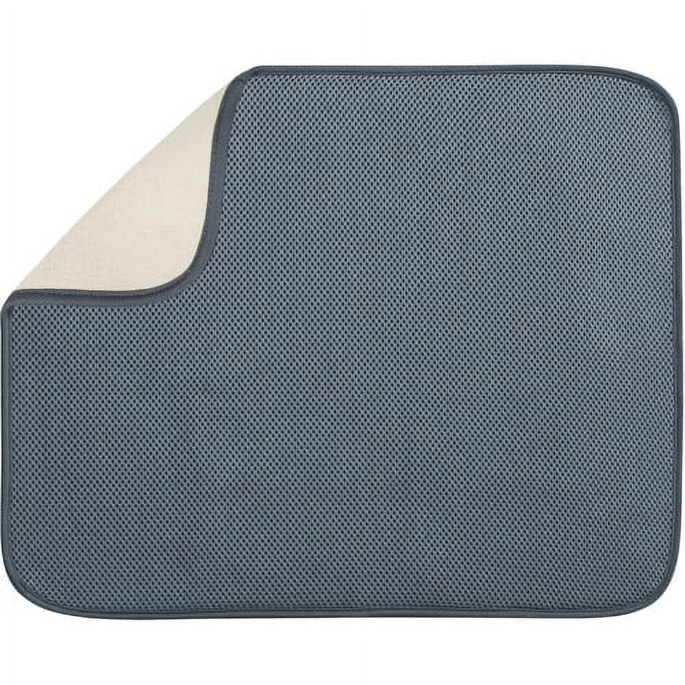 InterDesign iDry Kitchen Mat Solid, Large, Gray