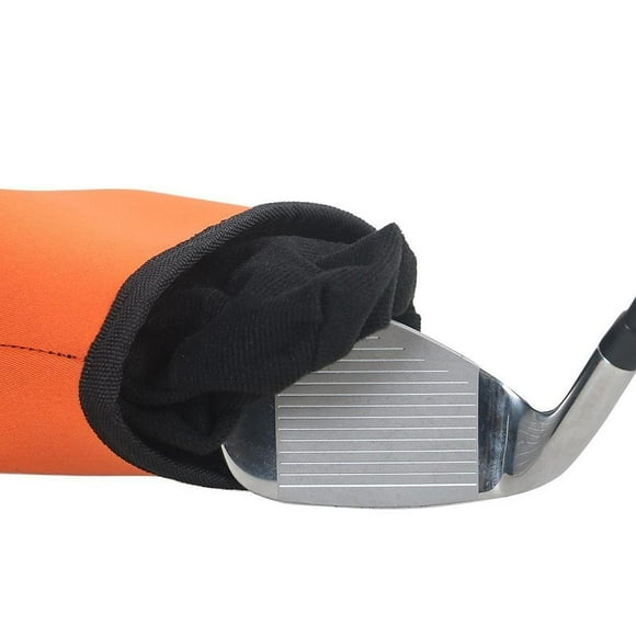 Bolsa de limpieza de clubes de golf, bolsa de bolso de matorral, desmontable ligero, lavadora de bolas de clubes de golf, limpiador de clubes de golf Naranja