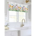 thumbnail image 3 of Valances for Windows Country Watercolor Rod Pocket Cafe Window Treatments Valance Curtains for Kitchen Bathroom Laundry Basement Windows 54"x18", 3 of 9