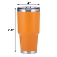 thumbnail image 2 of Muka 30 Oz. Stainless Steel Tumbler, Durable Powder Coated Insulated Travel Cup-Pink, 2 of 7
