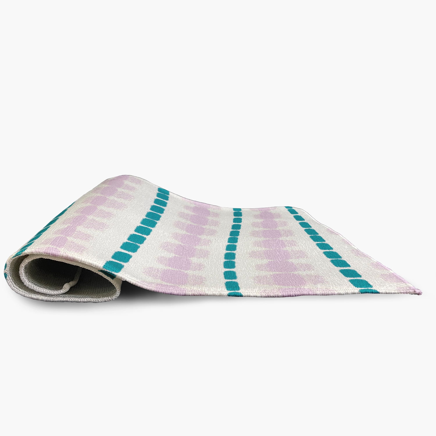 Simply Daisy 3' x 5' Purple-Blue Watercolor Stripe Spring Chenille Indoor/Outdoor Rug