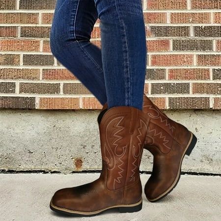 

Sanbonepd Ankle Boots Women S Boots Cowboy Boots For Women Boots Womens Cowboy Boots For Women Vintage Embroidery Chesil Boots Shoes