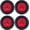 4x Red, variant on 2.5 3 LED Round Side Marker Clearance Lights Grommet DOT SAE P2 FMVSS 180 2x Red