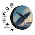 thumbnail image 4 of KLL Dancing Whale Pattern 14-17 inch Spare Tire Cover Universal Wheel Protector for Truck SUV Trailer Camping Rv Tire Covers-16 inch, 4 of 6