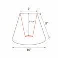 thumbnail image 6 of Aspen Creative 59104 Transitional Hardback Empire Shape UNO Construction Lamp Shade in Grey, 10" Wide (5" x 10" x 8"), 6 of 6