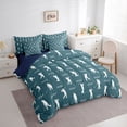 thumbnail image 3 of Homewish Golf Ball 7-Piece Twin Bedding Sets,Sport Game Bedding Comforter Set,Green White Sheet Sets For Boys Teens,Luxury Bedroom Decor Reversible, 3 of 8