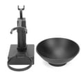 thumbnail image 1 of Black Stainless Steel Shaving Kit: Razor, Brush, and Soap Bowl, 1 of 22
