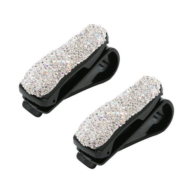 Xihbxyly Oferta del día Prime Solo hoy Clip para gafas de coche nuevo con diamantes Clip para gafas de coche billete