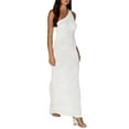 thumbnail image 2 of Diconna Robe Midi d'Été des Femmes une Épaule Sans Manches en Tricot Couleur Unie Robe Cocktail Robe de Soirée, 2 of 6